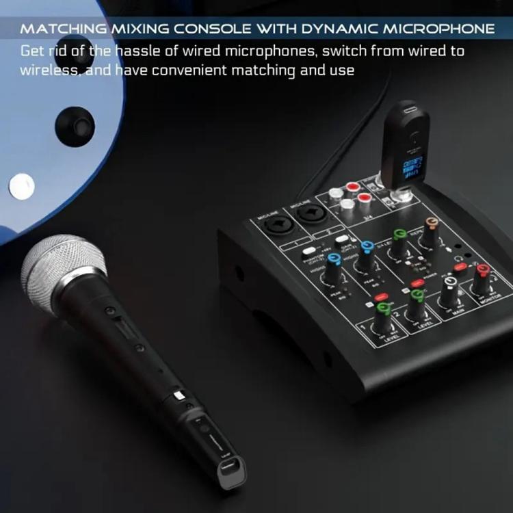 K1 For Handheld Dynamic Mic Wired to Wireless Microphone Converter, 1 Transmitter + 1 Receiver