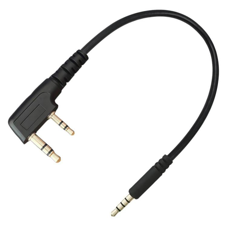 JUNSUNMAY Walkie Talkies Headset Radio Earpiece Adapter Cable, Length: 25cm