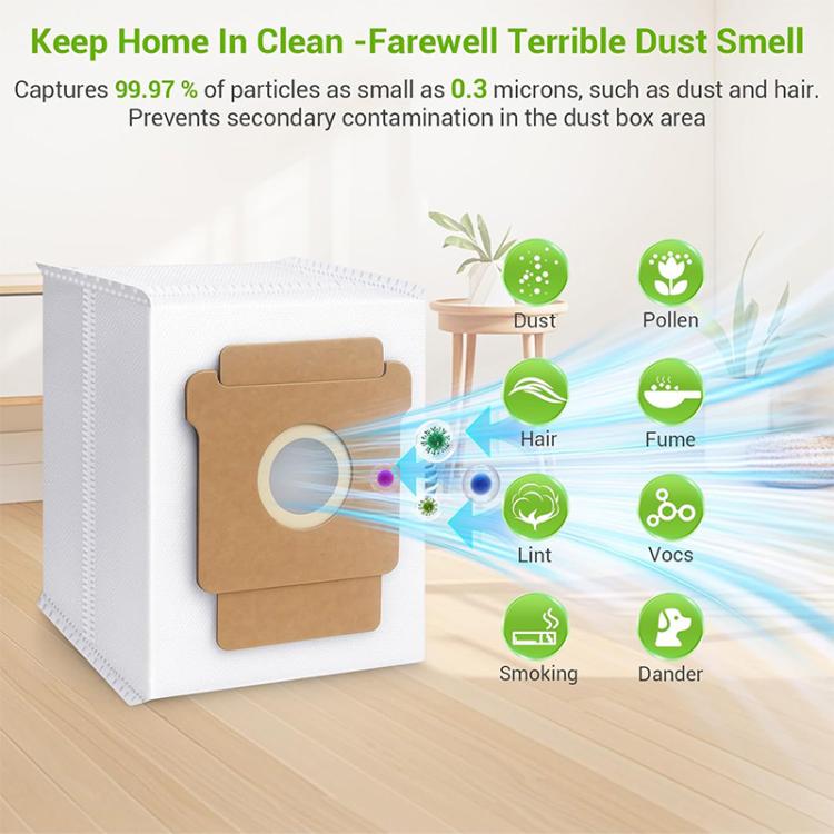 JUNSUNMAY 6pcs Robot Cleaner Non-woven Fabrics Dust Bag for iRobot Roomba Plus 405 / 505 Combo
