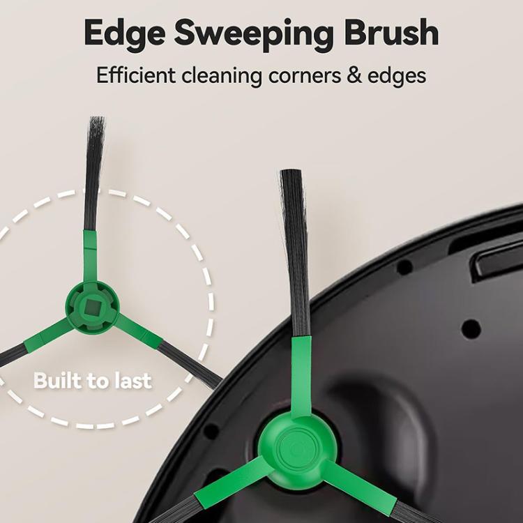JUNSUNMAY 6pcs Sweeper Triangle Side Brush for iRobot Roomba Plus 405 / 505 Combo