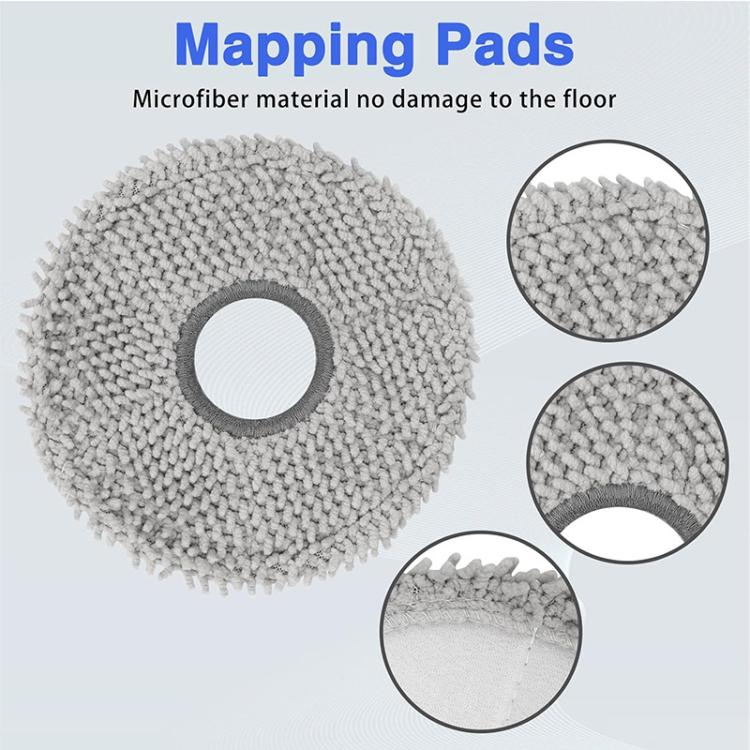 JUNSUNMAY 4pcs Washable Mop Pads Replacement for Ecovacs Deebot T50 Pro / T50 Max / T50 Omni