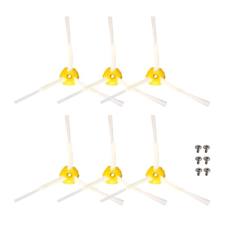 JUNSUNMAY 6pcs Sweeper Triangle Side Brush for iRobot Roomba 600 Series