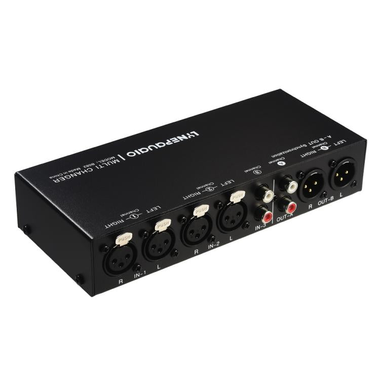 B082 3 Input 3 Output Audio Signal Selector Balanced Line Switcher