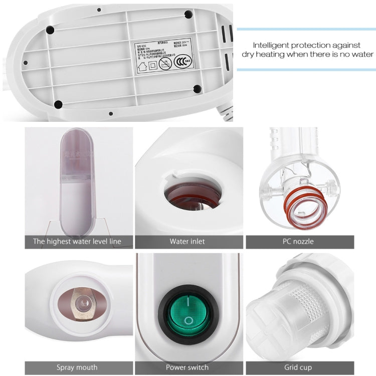 K-SKIN K33S Facial Steamer Machine Hot Mist Face Sprayer Nano Sprayer SPA Steaming Deep Clean Face Massage Care Tools For Home, K33S