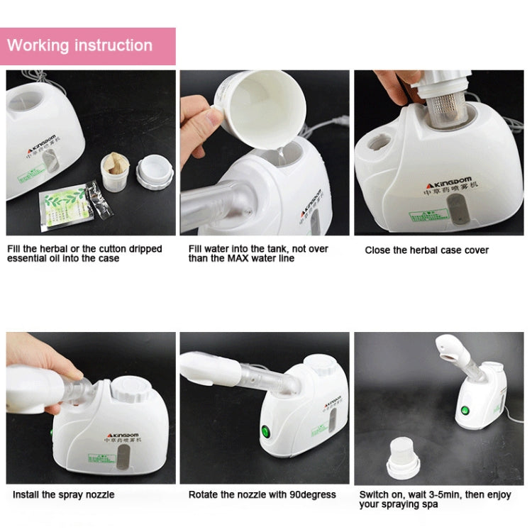 K-SKIN K33S Facial Steamer Machine Hot Mist Face Sprayer Nano Sprayer SPA Steaming Deep Clean Face Massage Care Tools For Home, K33S