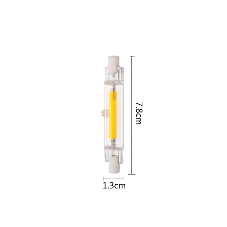 R7S 5W COB LED Lamp Bulb Glass Tube for Replace Halogen Light Spot Light,Lamp Length: 78mm, 220v, 110v