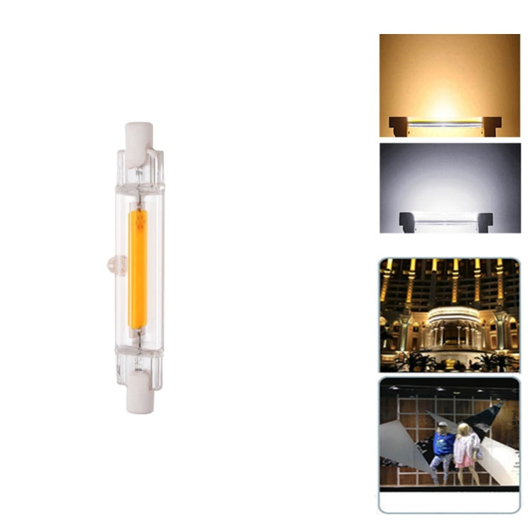 R7S 5W COB LED Lamp Bulb Glass Tube for Replace Halogen Light Spot Light,Lamp Length: 78mm, 220v, 110v