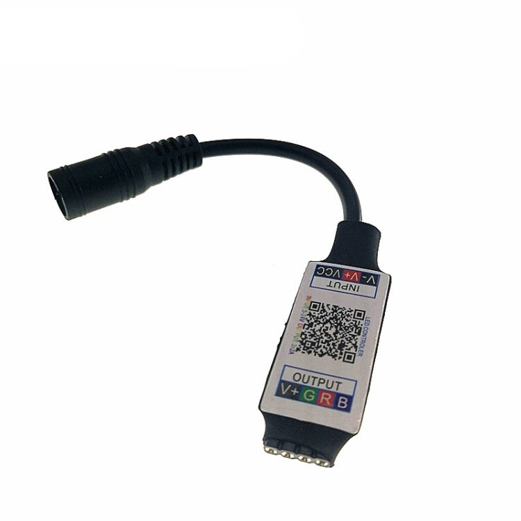 وحدة تحكم صغيرة RGB مزودة بتقنية البلوتوث ووحدة تحكم في شريط الإضاءة لشريط LED RGB DC5V 12V 24V، باللونين الأسود والأبيض
