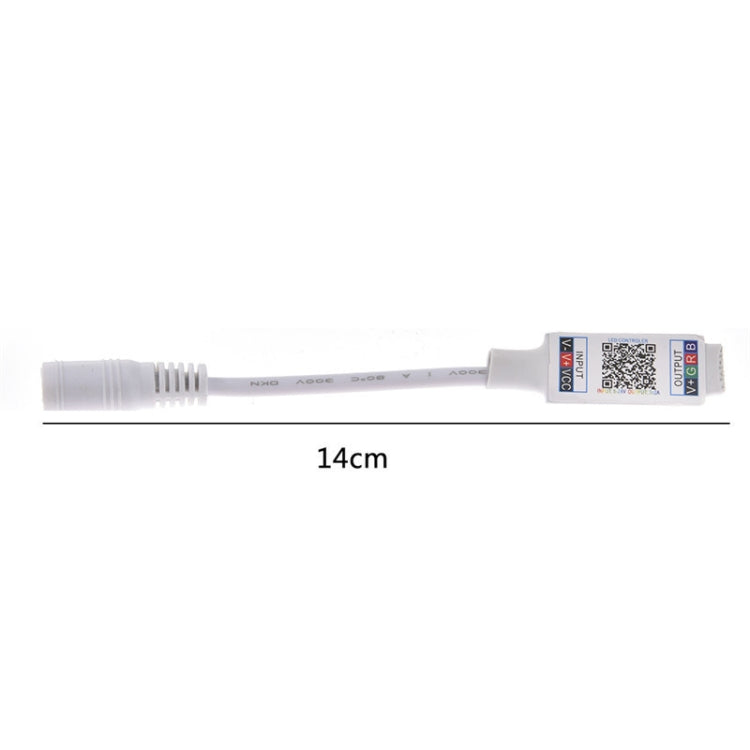 وحدة تحكم صغيرة RGB مزودة بتقنية البلوتوث ووحدة تحكم في شريط الإضاءة لشريط LED RGB DC5V 12V 24V، باللونين الأسود والأبيض