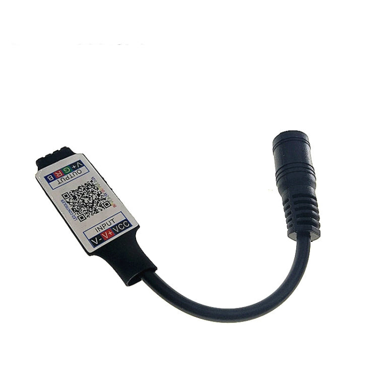 وحدة تحكم صغيرة RGB مزودة بتقنية البلوتوث ووحدة تحكم في شريط الإضاءة لشريط LED RGB DC5V 12V 24V، باللونين الأسود والأبيض