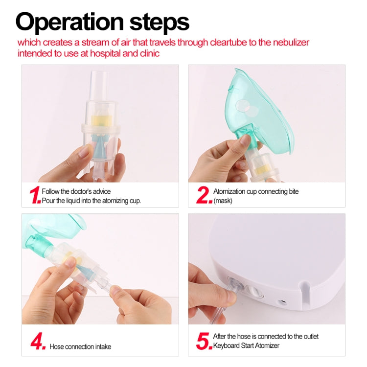 A500LWD Nebulizer Home Care Children Adult Asthma Inhaler Respirator Humidifier Rechargeable Automizer Inhale Ultrasonic Nebulizer, A500LWD