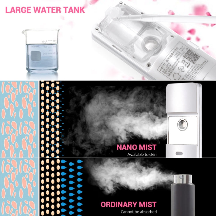 جهاز ترطيب الوجه المحمول K-SKIN KD777 Nano Cool للعناية بالبشرة، أبيض، أحمر