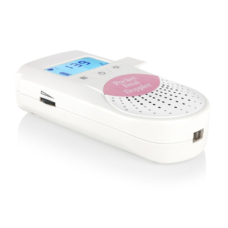 FD-100 Digital Fetal Doppler Ultrasound Sound Baby Heartbeat Detector Monitor LED Digital Prenatal Pocket Fetal Doppler Stethoscope (Pink), FD-100 (Pink)