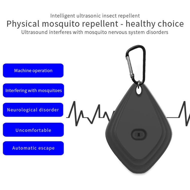 Outdoor Mosquito Repellent Portable Ultrasonic Insect Repellent Insecticide USB Charging Intelligent Frequency Conversion, Black, White