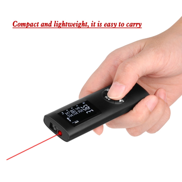 JQ-40 Mini Laser Distance Meter 40m Rechargeable Digital Handheld Laser Rangefinder Portable Laser Range Finder Build Measure, 40m
