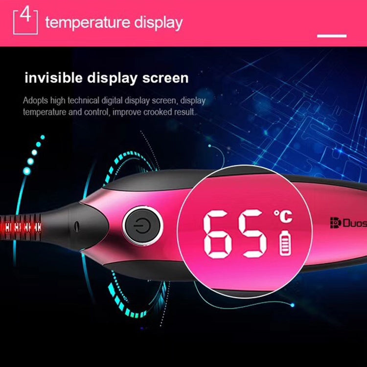 مكبس تجعيد الرموش الكهربائي المحمول Duosi DY-102، قابل لإعادة الشحن عبر USB، ومشبك تجعيد مكياج كهربائي ساخن، ومكواة تجعيد طويلة الأمد، على شكل قلم