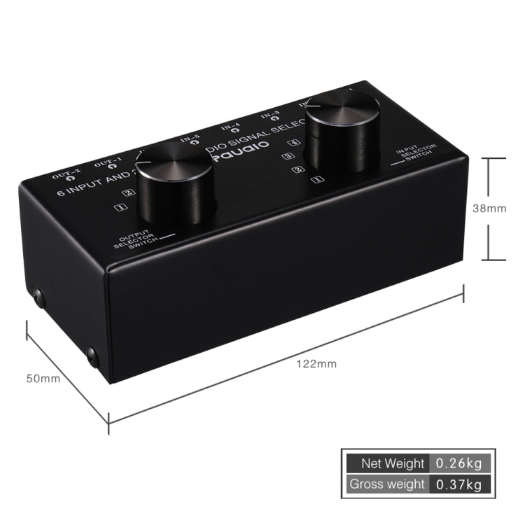 B026 6 مدخل 2 مخرج أو 2 مدخل 6 مخرج محول اختيار مصدر إشارة الصوت منفذ RCA