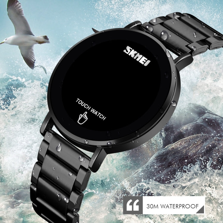 SKMEI 1550 Simple and Stylish LED Touch Screen Men Watch Waterproof Stainless Steel With Electronic Watch