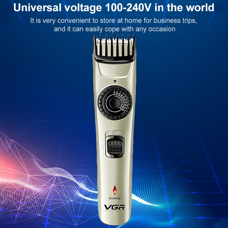 ماكينة قص الشعر VGR V-031 5 وات USB متعددة الأحجام قابلة للتحكم والتشذيب الذاتي، V-031