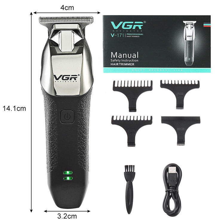 ماكينة قص الشعر الكهربائية المحمولة VGR V-171 بقوة 5 وات USB، باللون الأبيض، V-171