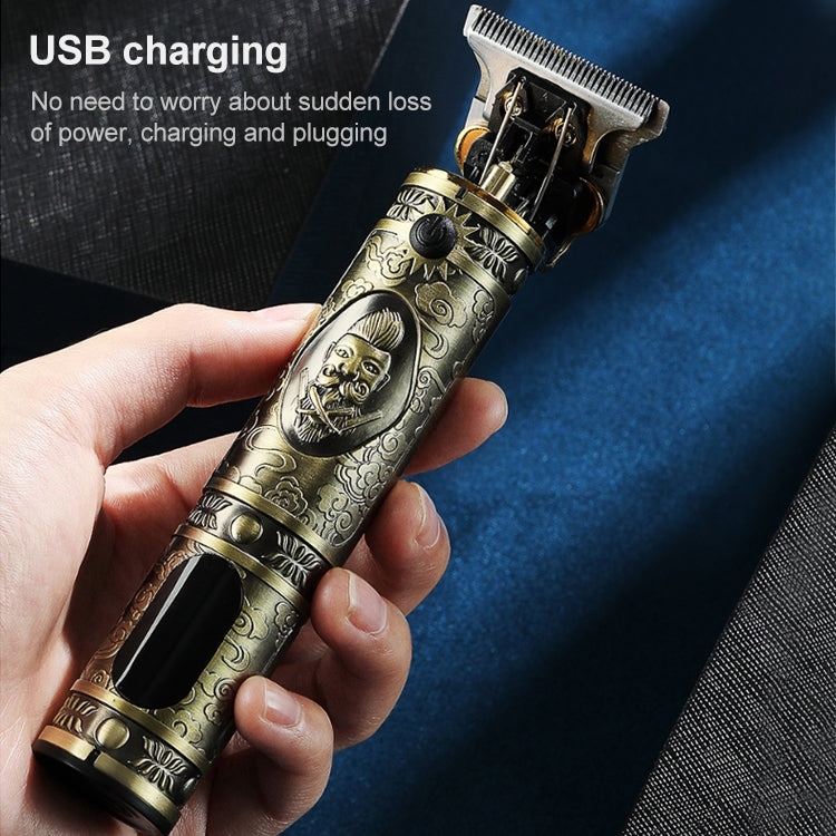 ماكينة قص الشعر VGR V-228 5 وات USB بنقش كلاسيكي مع شاشة رقمية LED، V-228 (برونزي)، V-228 (فضي)