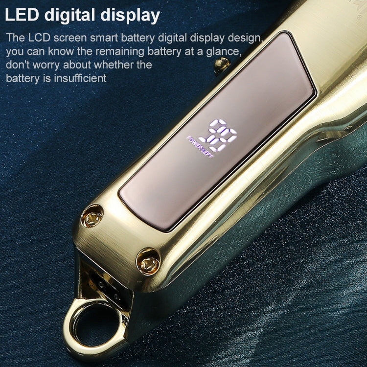 ماكينة قص الشعر الكهربائية المعدنية VGR V-278 بقوة 10 وات بمنفذ USB وشاشة رقمية LED، V-278 (ذهبي)، V-278 (فضي)