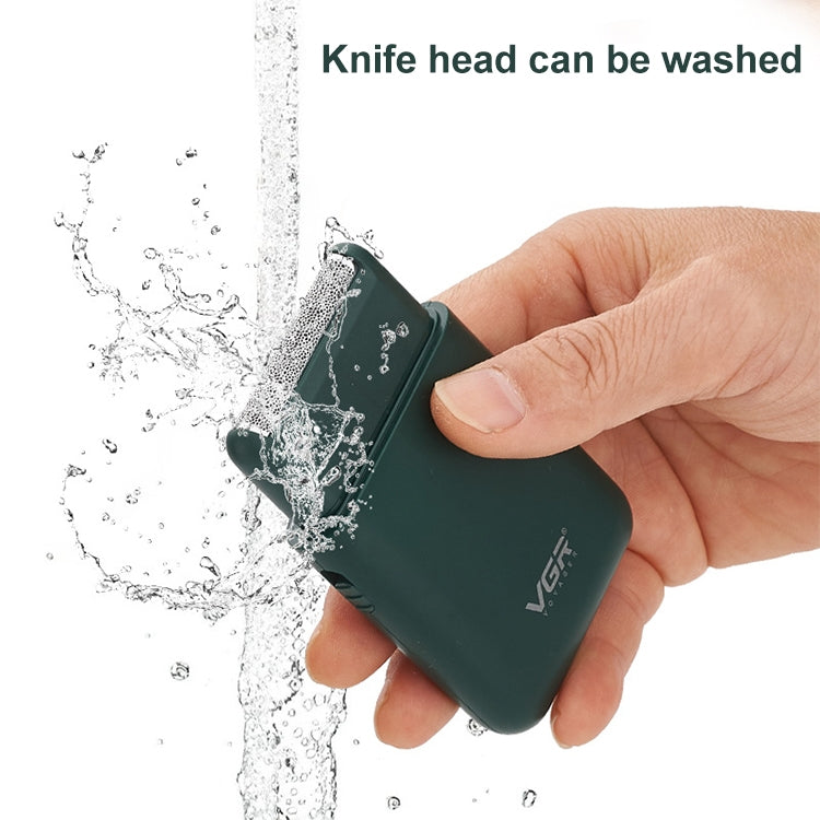 ماكينة حلاقة كهربائية ترددية محمولة VGR V-390 بقدرة 5 وات بمنفذ USB، V-390 (أسود)، V-390 (أخضر)