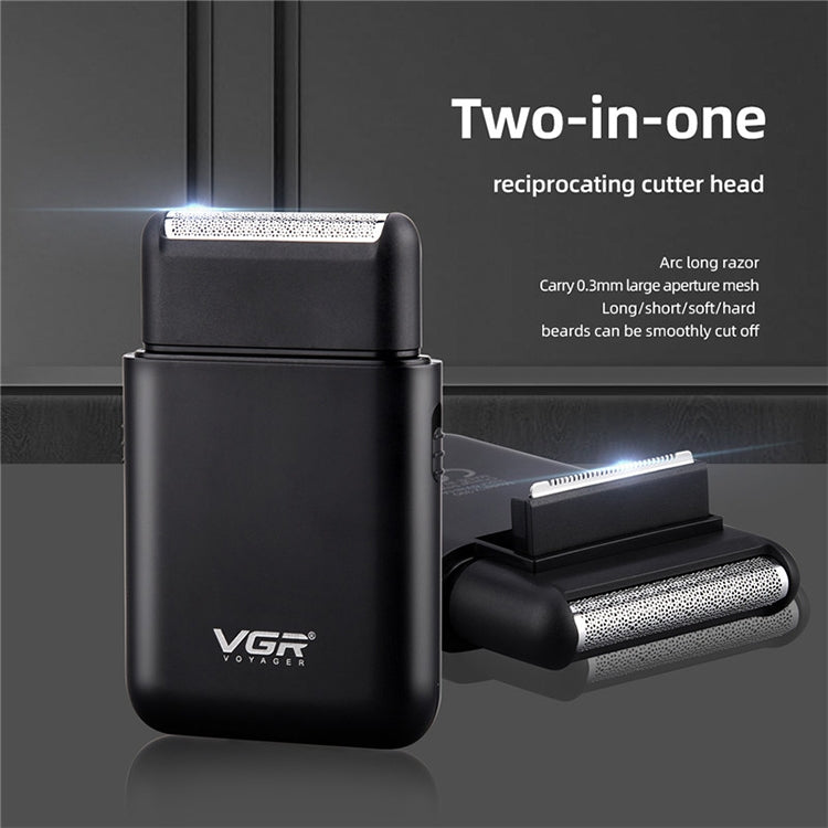 ماكينة حلاقة كهربائية ترددية محمولة VGR V-390 بقدرة 5 وات بمنفذ USB، V-390 (أسود)، V-390 (أخضر)