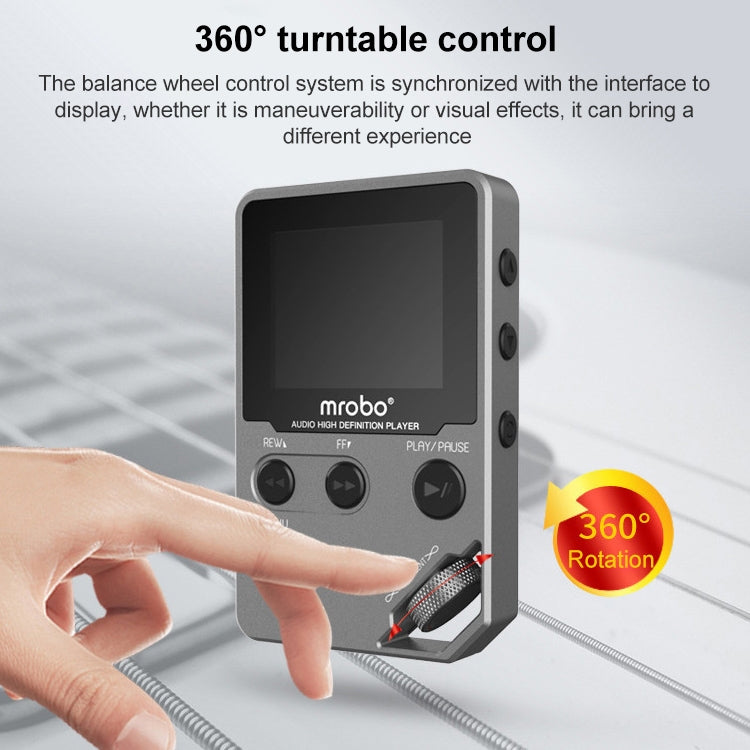 1.8 inch HIFI MP3 Player Metal High Sound Quality Entry-level Lossless Music Player, Support TF Card / FM / E-book