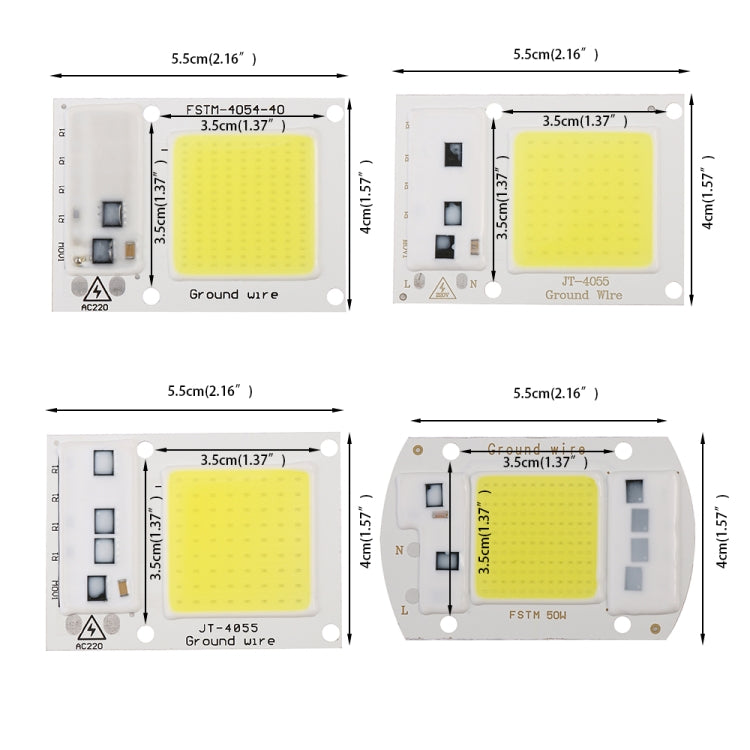High Power 220V LED FloodlightCool/Warm White COB LED Chip IP65 Smart IC Driver Lamp, 15W white, 20W white, 30W white, 50W white, 15W warm white, 20W warm white, 30W warm white, 50W warm white