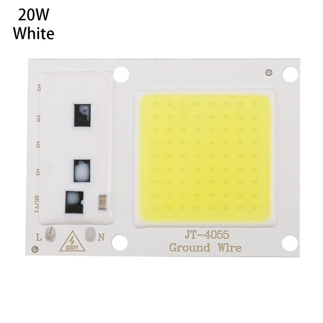High Power 220V LED FloodlightCool/Warm White COB LED Chip IP65 Smart IC Driver Lamp, 15W white, 20W white, 30W white, 50W white, 15W warm white, 20W warm white, 30W warm white, 50W warm white