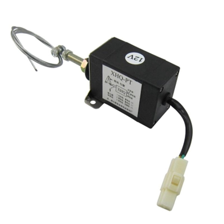 Normally Close DC 12V/24V Diesel Engine Flame Out Device Engine Stop Solenoid Valve XHQ-PT Power Off Pull Type Flameout Magnetic, 12V