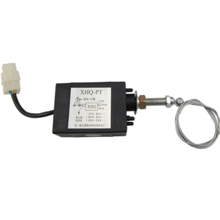 Normally Close DC 12V/24V Diesel Engine Flame Out Device Engine Stop Solenoid Valve XHQ-PT Power Off Pull Type Flameout Magnetic, 12V