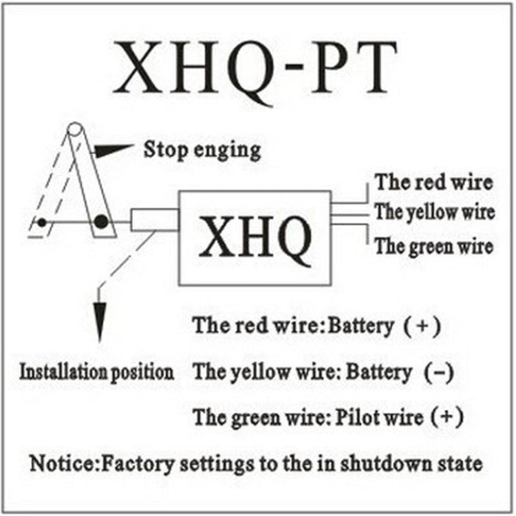 Normally Close DC 12V/24V Diesel Engine Flame Out Device Engine Stop Solenoid Valve XHQ-PT Power Off Pull Type Flameout Magnetic, 12V