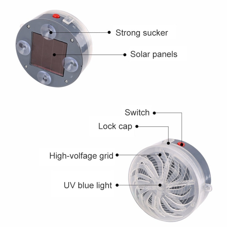 Solar Powered Mosquito Killer Home Insect Pest Killer UV Light Lamp Outdoor Indoor Mosquito Bug Zapper Repellent, Zapper Repellent