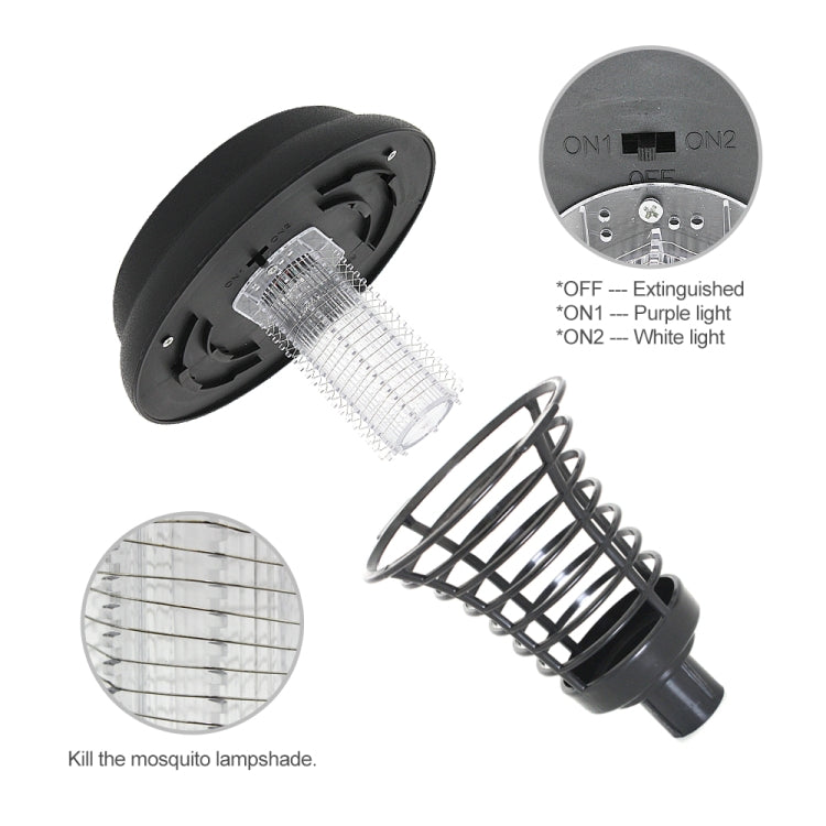 مصباح LED يعمل بالطاقة الشمسية لطرد البعوض والحشرات والأشعة فوق البنفسجية ومصباح حديقة خارجي ومناظر طبيعية