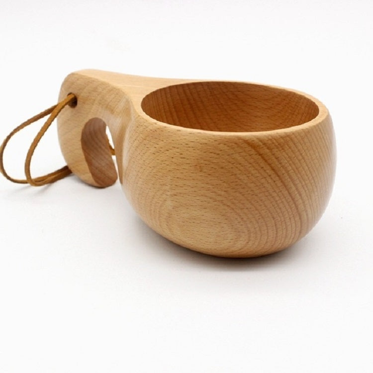 Hand Made Wood Tableware Green Wooden Cup, 101-200ml