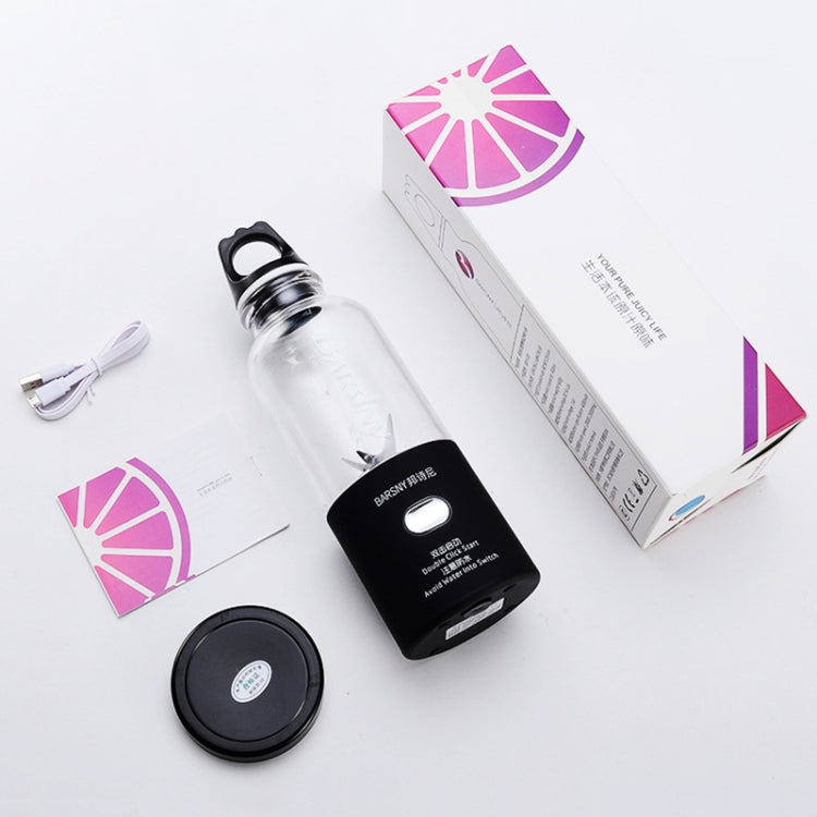 Multifunctional Juicer Rotatory Extractor Cup Portable USB Charge Juicer Blender with 6 Blades, Black, Pink, Blue