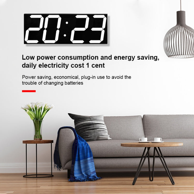 ساعة رقمية LED لغرفة المعيشة، ساعة حائط إبداعية مزودة بخاصية واي فاي، قابس أمريكي، 4 بت واي فاي مجوف أبيض، 4 بت واي فاي مجوف أحمر، 4 بت واي فاي صندوق مغلق أبيض