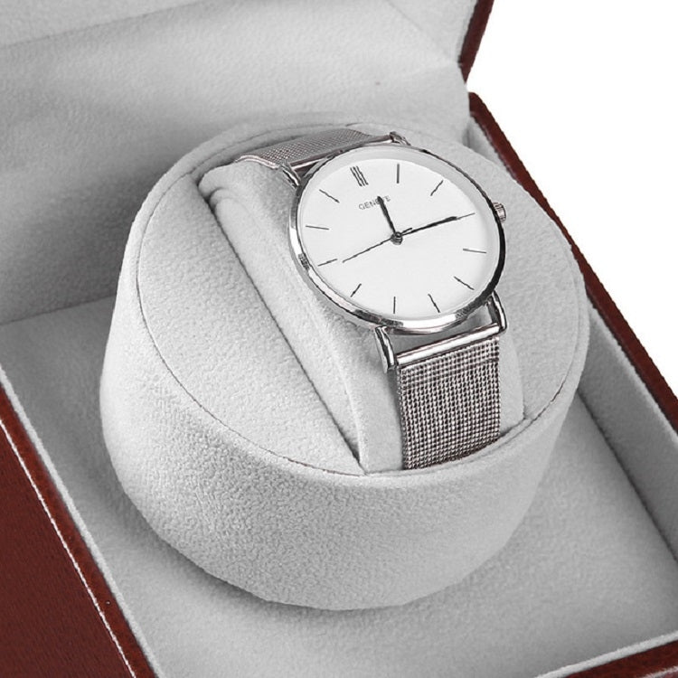 Leather Single Watch Box Electric Motor Watch Shaker Automatic Watch Shaker ,US Plug, Single, Black Leather, Single, Brown Leather