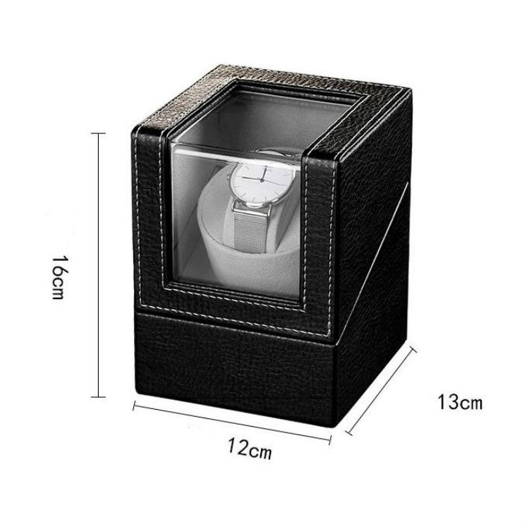 Leather Single Watch Box Electric Motor Watch Shaker Automatic Watch Shaker ,US Plug, Single, Black Leather, Single, Brown Leather