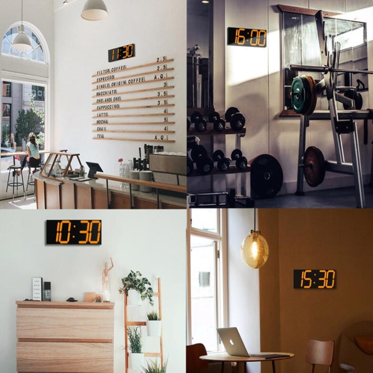 ساعة حائط ملصقة LED ساعة ديكورية ساعة مرآة أكريليك إبداعية بمقبس أمريكي، إصدار عن بعد صندوق مغلق