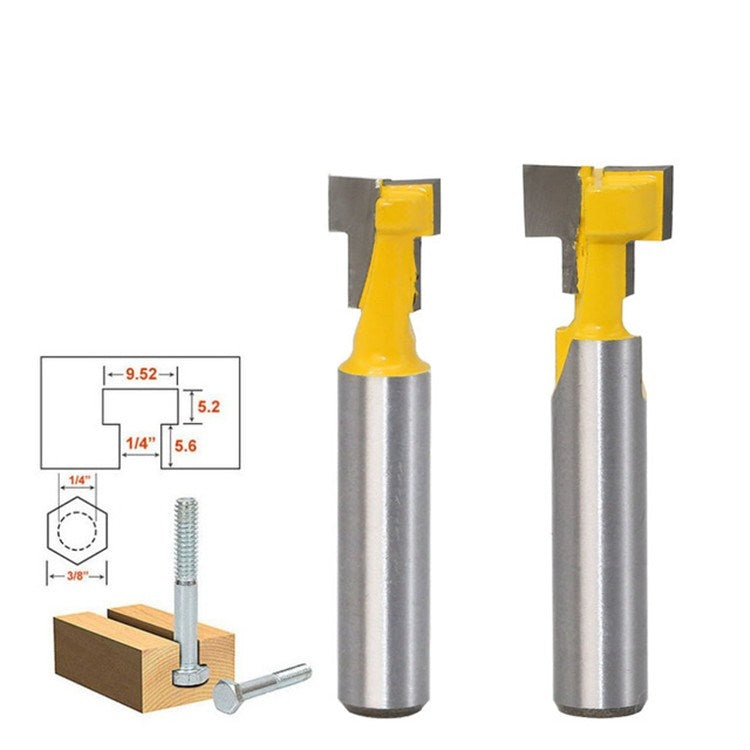 Woodworking Milling Cutter 8-handle Keyhole Cutter Photo Frame Wall-mounted T-type Keyhole Cutter, 8x3/8 Inch, 8x1/2 Inch