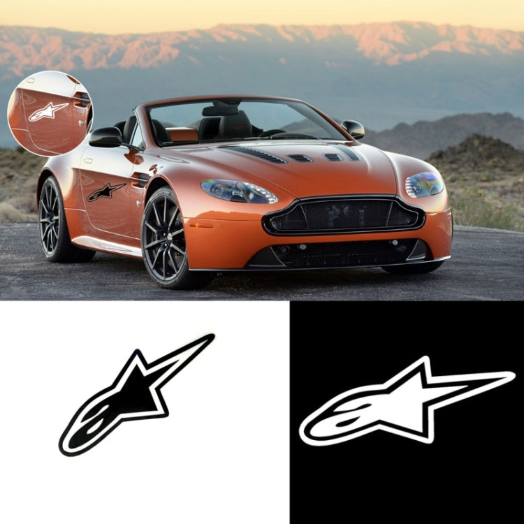 10 PCS Alpine Star Car Sticker Motorcycle Car Decoration, Size: 18x7.6cm, Alpine Star