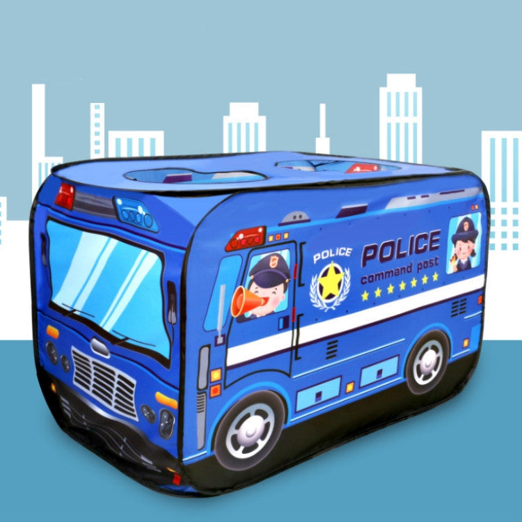Children Toy Tent Cloth Fire Truck Police Car School Bus Game House