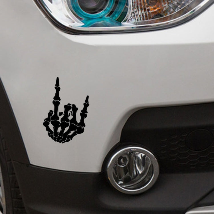 10 PCS QYPF Skull Finger Pattern Car Sticker Vinyl Decoration, Size: 13x18cm, Skull Finger