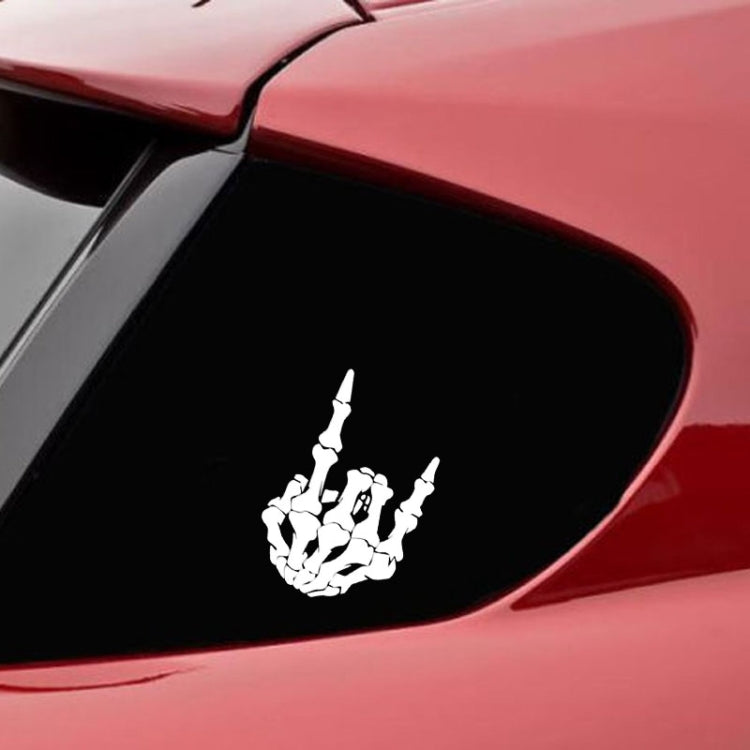 10 PCS QYPF Skull Finger Pattern Car Sticker Vinyl Decoration, Size: 13x18cm, Skull Finger