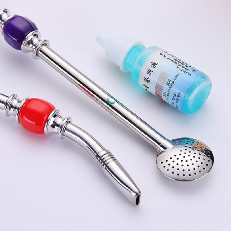 Washable Stainless Steel Straw Spoon Filter Slip Tea Tableware
