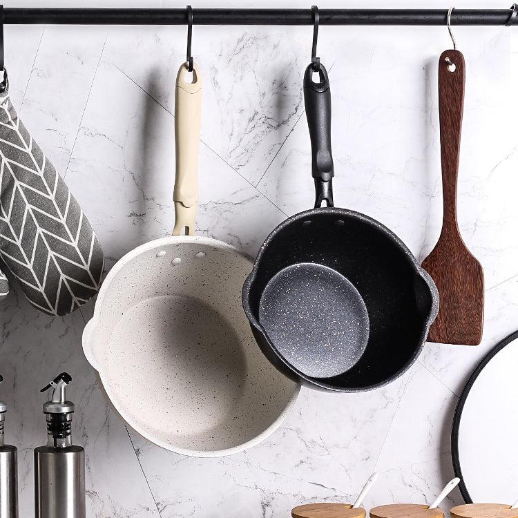 Thick Bottom Maifan Stone Household Small Frying Pan Non Stick Pan Deep Frying Pan, 26cm Black Without Cover, 26cm Beige Without Cover, 28cm Beige Without Cover