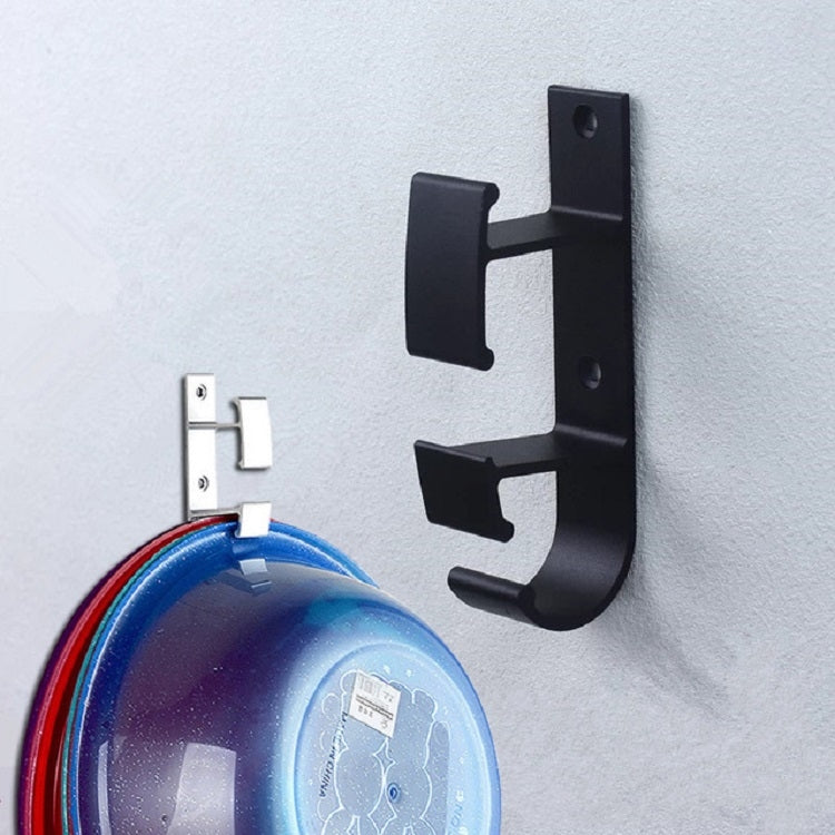 Creative Hook for Bathroom Wall-mounted Washbasin, Black Sand (Double-sided Tape)